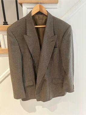 Balmain Houndstooth Double-Breasted Sport Coat
